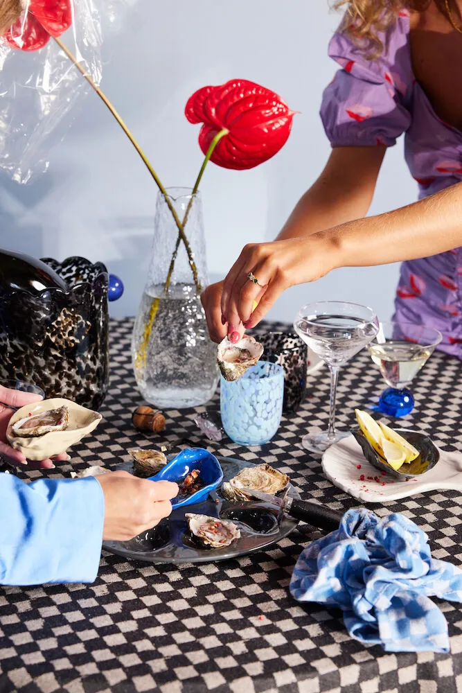 Taça de servir Oyster, Azul Byon