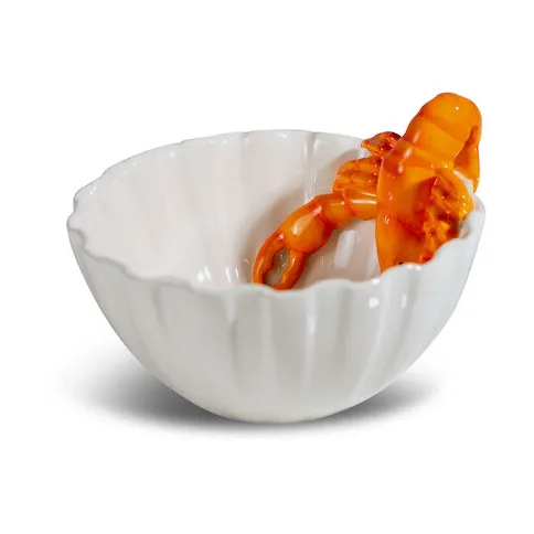 Tigela Lobsti Ø14 cm, branco-laranja Byon