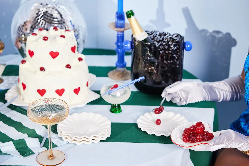 Toalha de mesa Love 150x280 cm, Verde-azul claro Byon