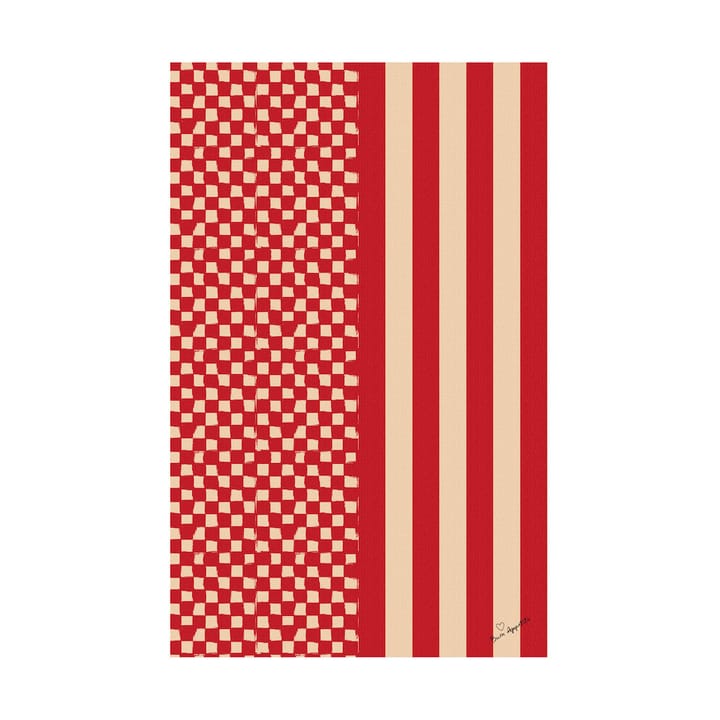 Toalha de mesa Love 150x280 cm, Vermelho-sand Byon
