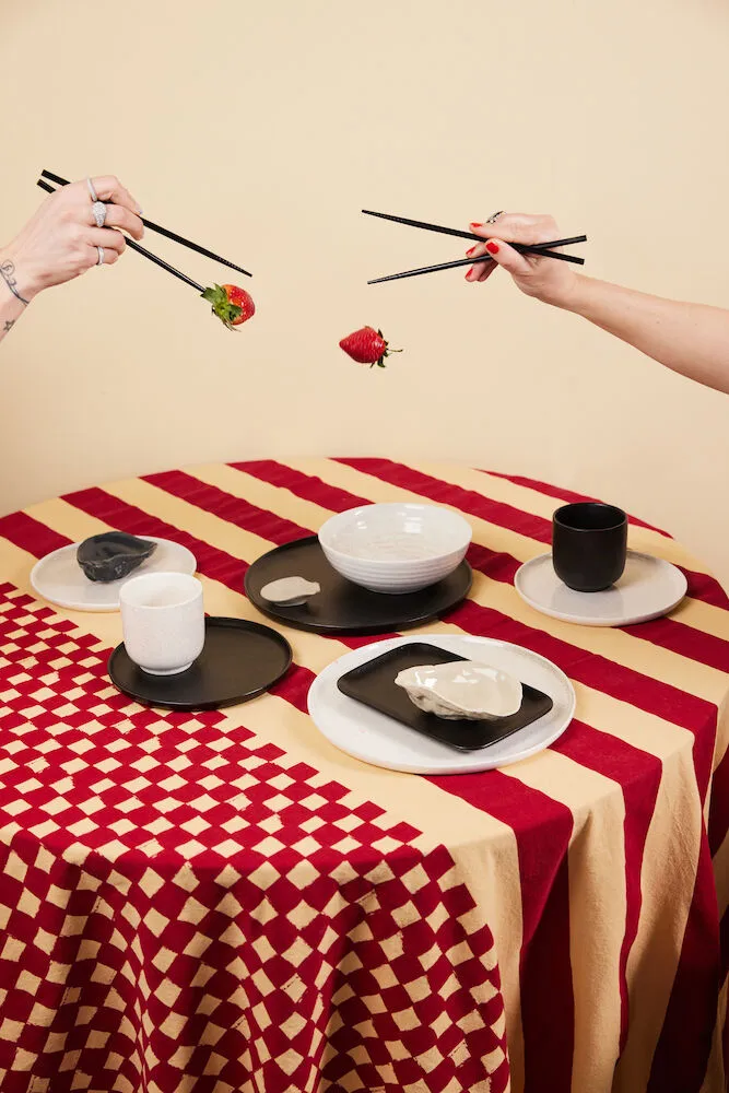 Toalha de mesa Love 150x280 cm, Vermelho-sand Byon