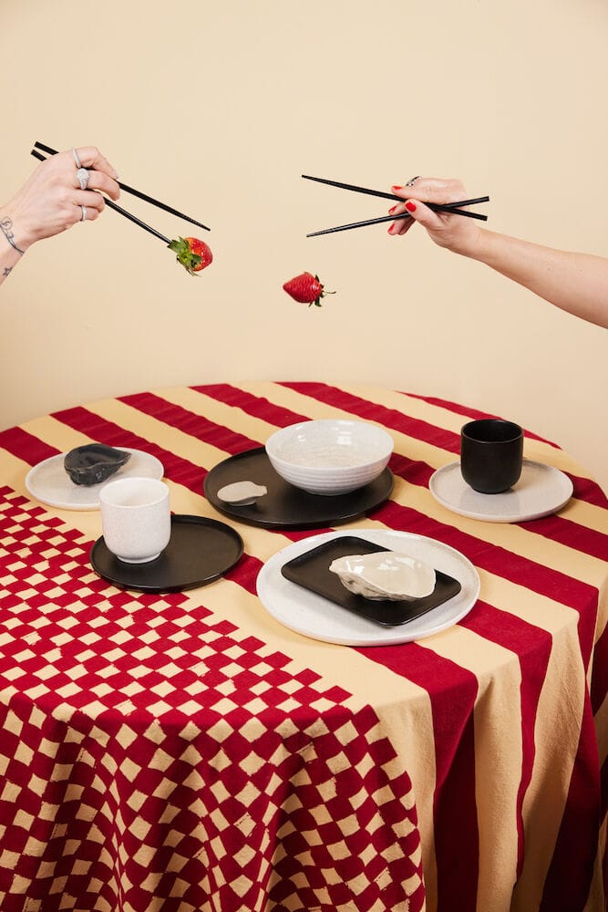 Toalha de mesa Love 150x280 cm, Vermelho-sand Byon