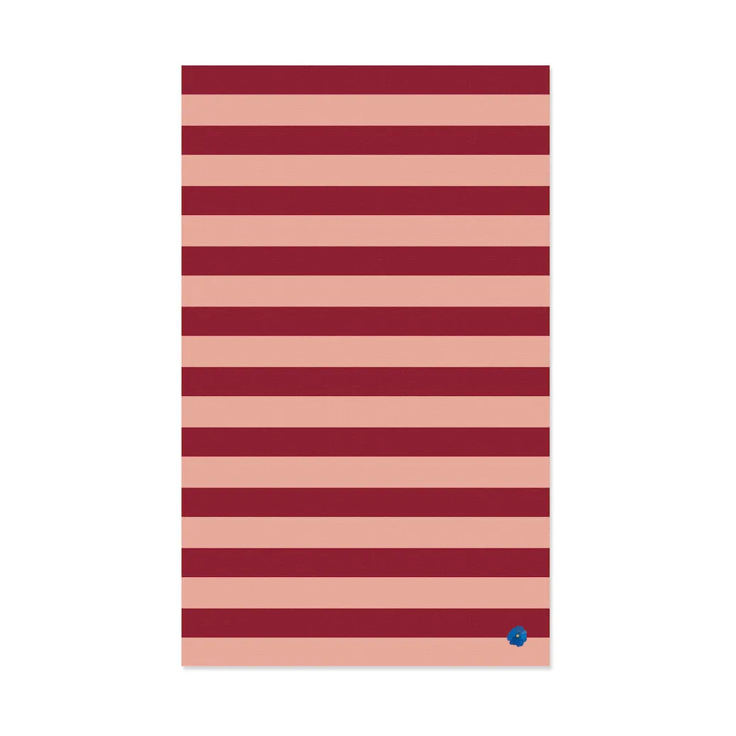 Toalha listrada Leya 150x250 cm, vermelho-rosa Byon