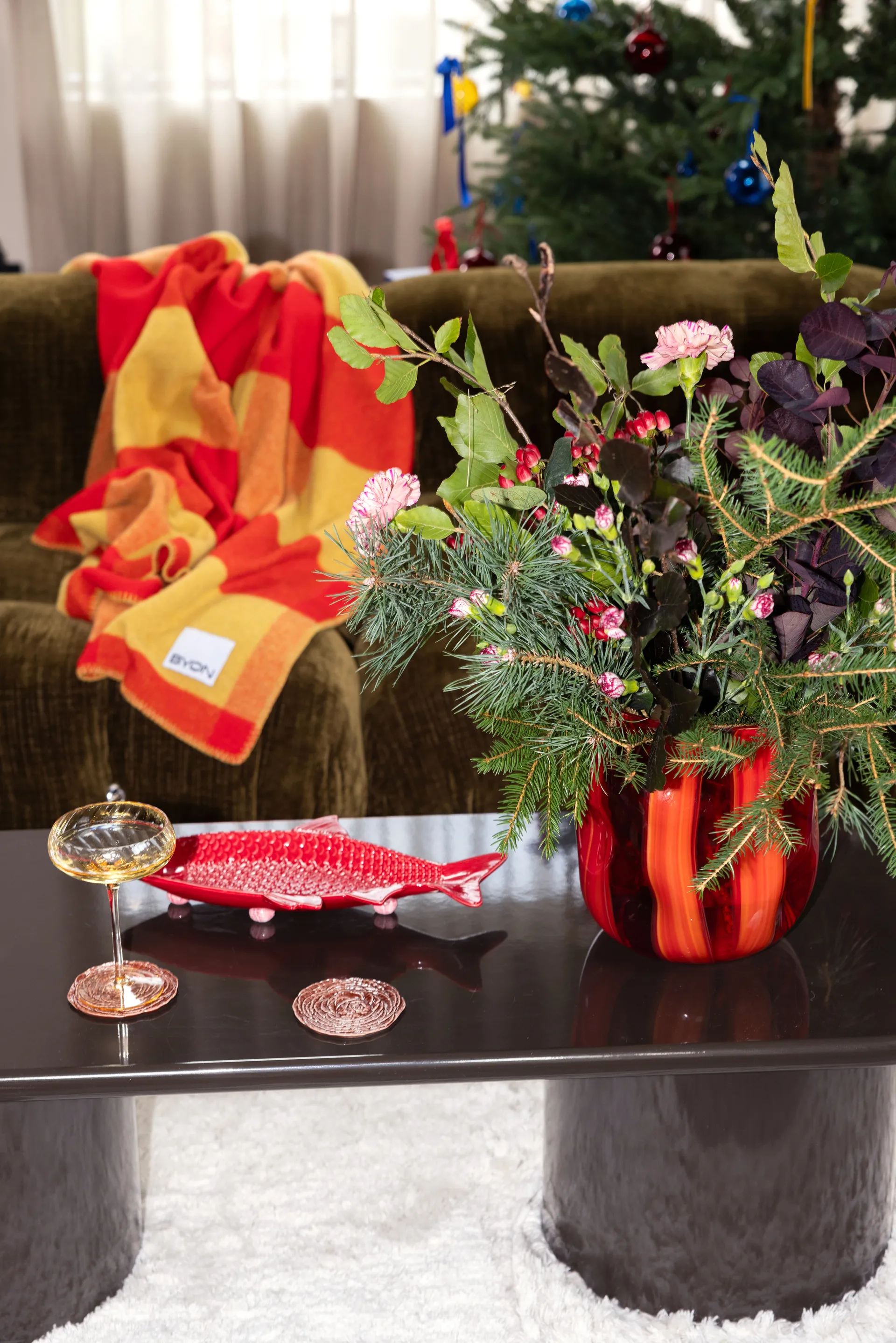 Triton vaso 24 cm, Vermelho Byon