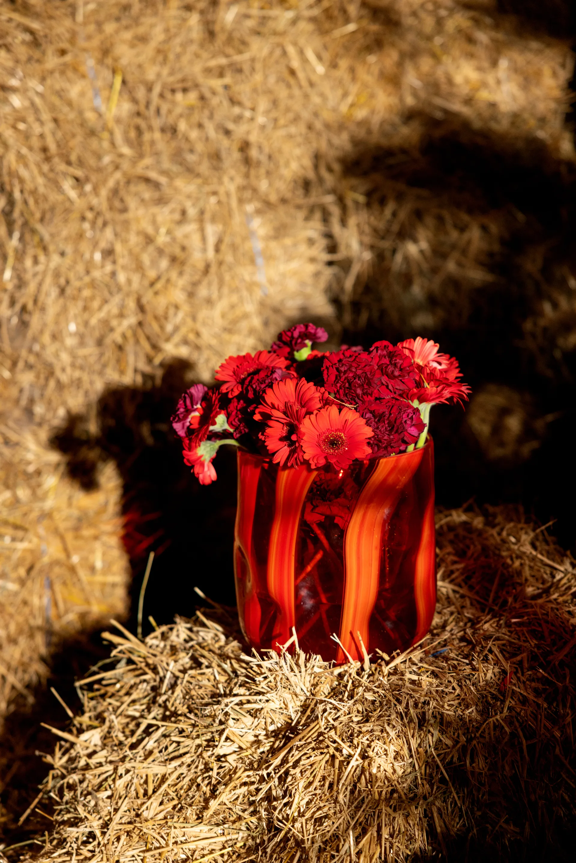 Triton vaso 24 cm, Vermelho Byon