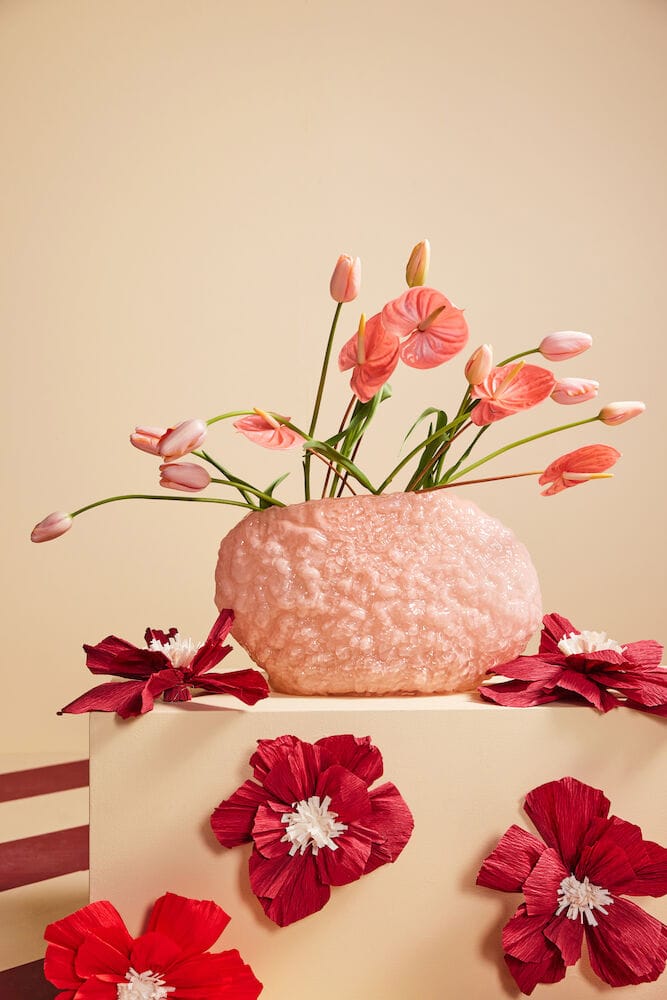 Vaso Corallo L 15x45 cm, Rosa Byon