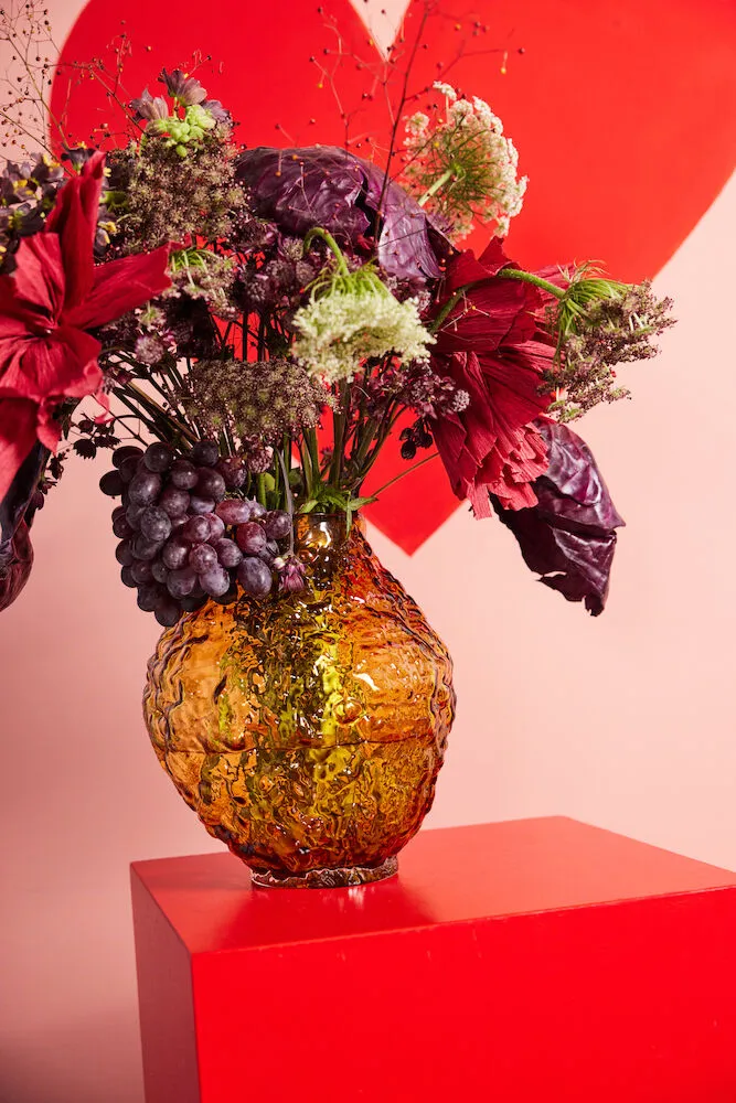 Vaso Corallo M 26x28x27 cm, Âmbar claro Byon