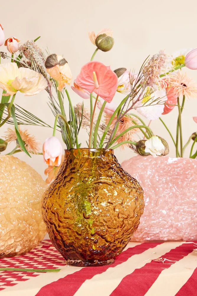 Vaso Corallo M 26x28x27 cm, Âmbar claro Byon