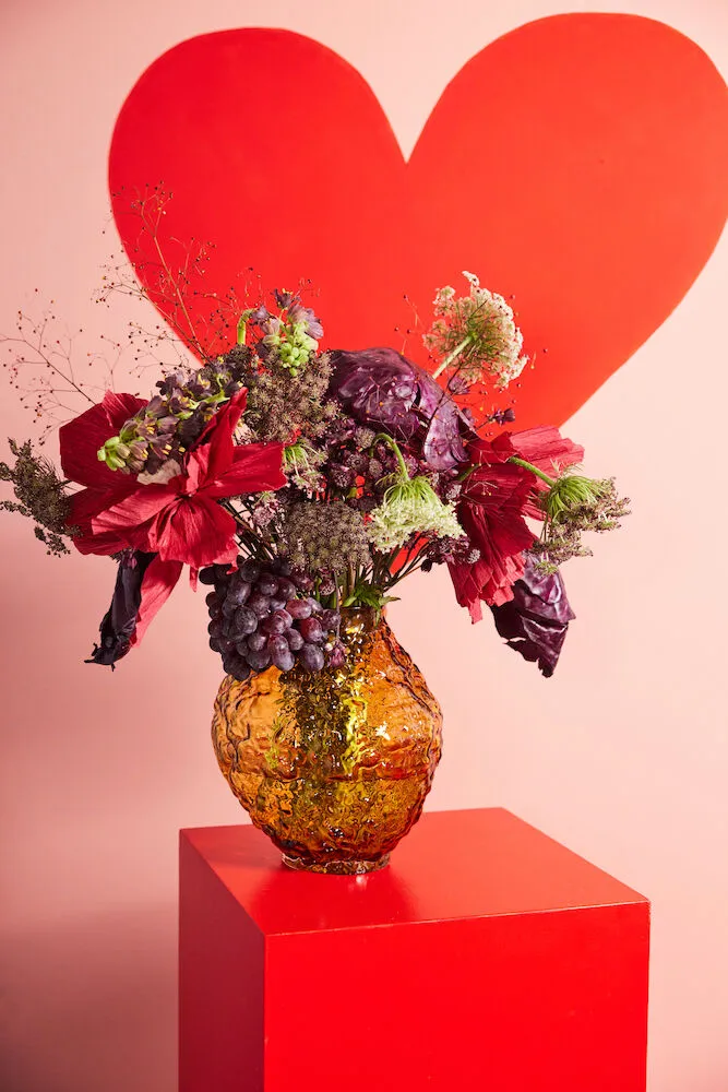 Vaso Corallo M 26x28x27 cm, Âmbar claro Byon