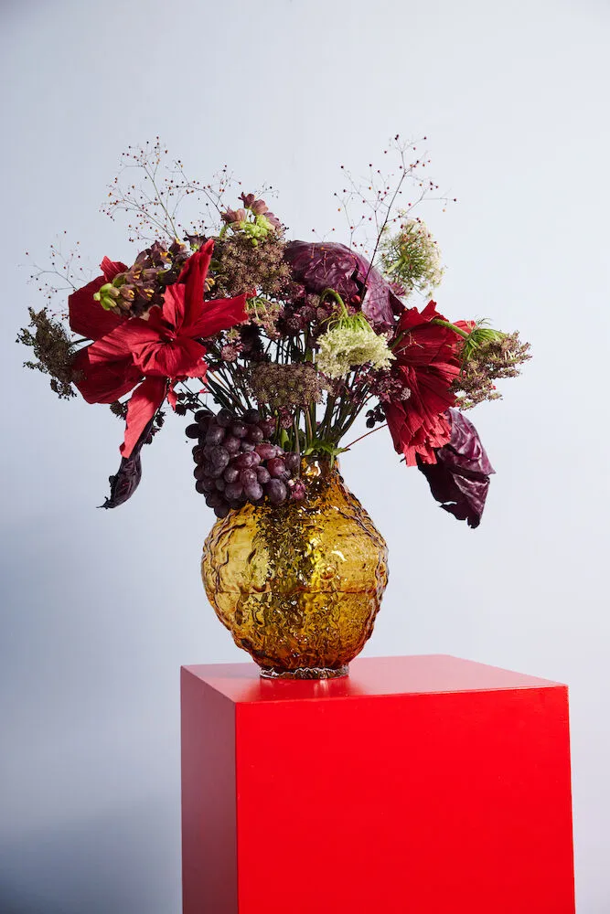 Vaso Corallo M 26x28x27 cm, Âmbar claro Byon