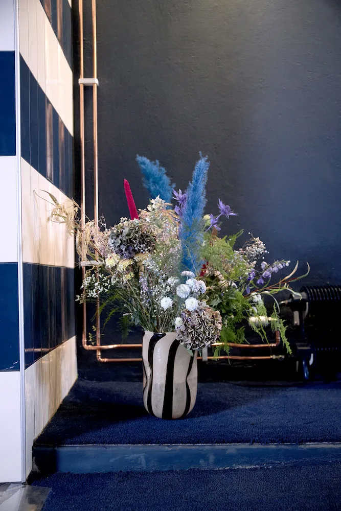 Vaso Curt 30 cm, Black-beige Byon