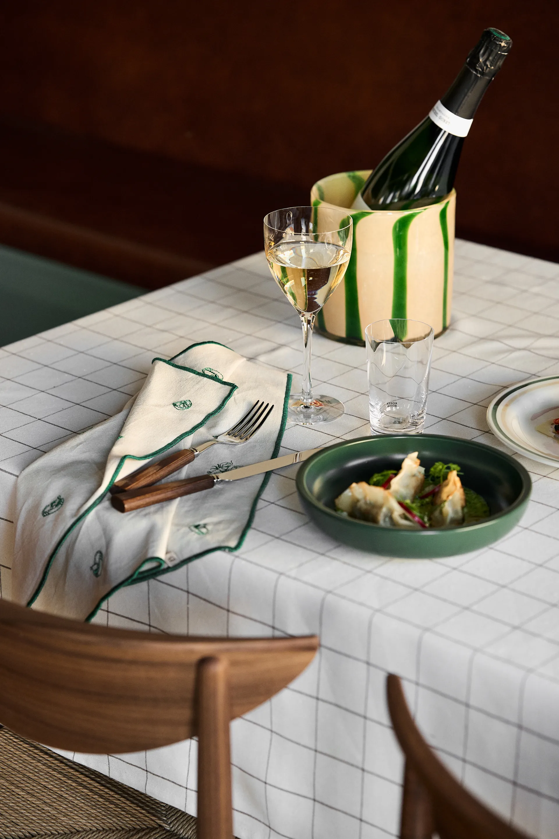 Vaso-lanterna Calore M Ø15 cm, Verde-bege Byon