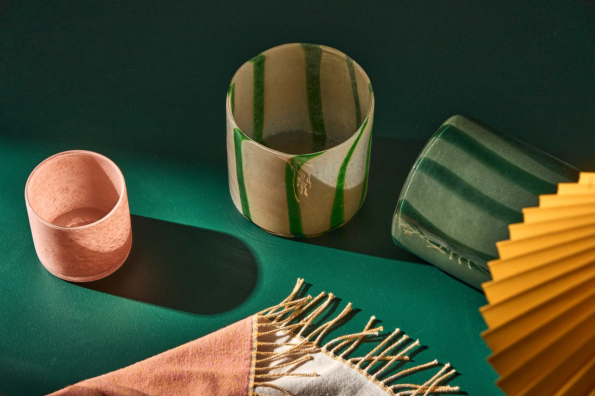 Vaso-lanterna Calore M Ø15 cm, Verde-bege Byon