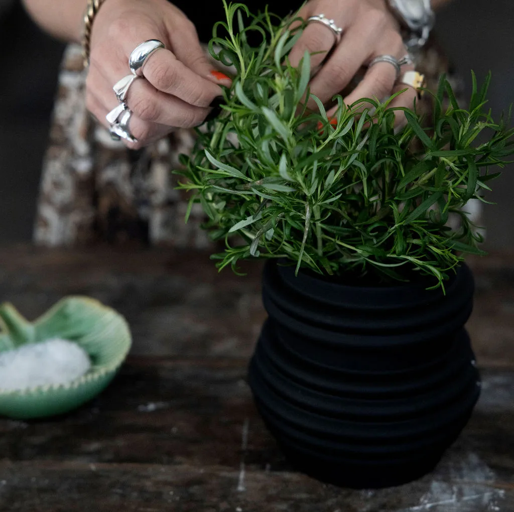 Vaso Mila 15 cm, preto Byon