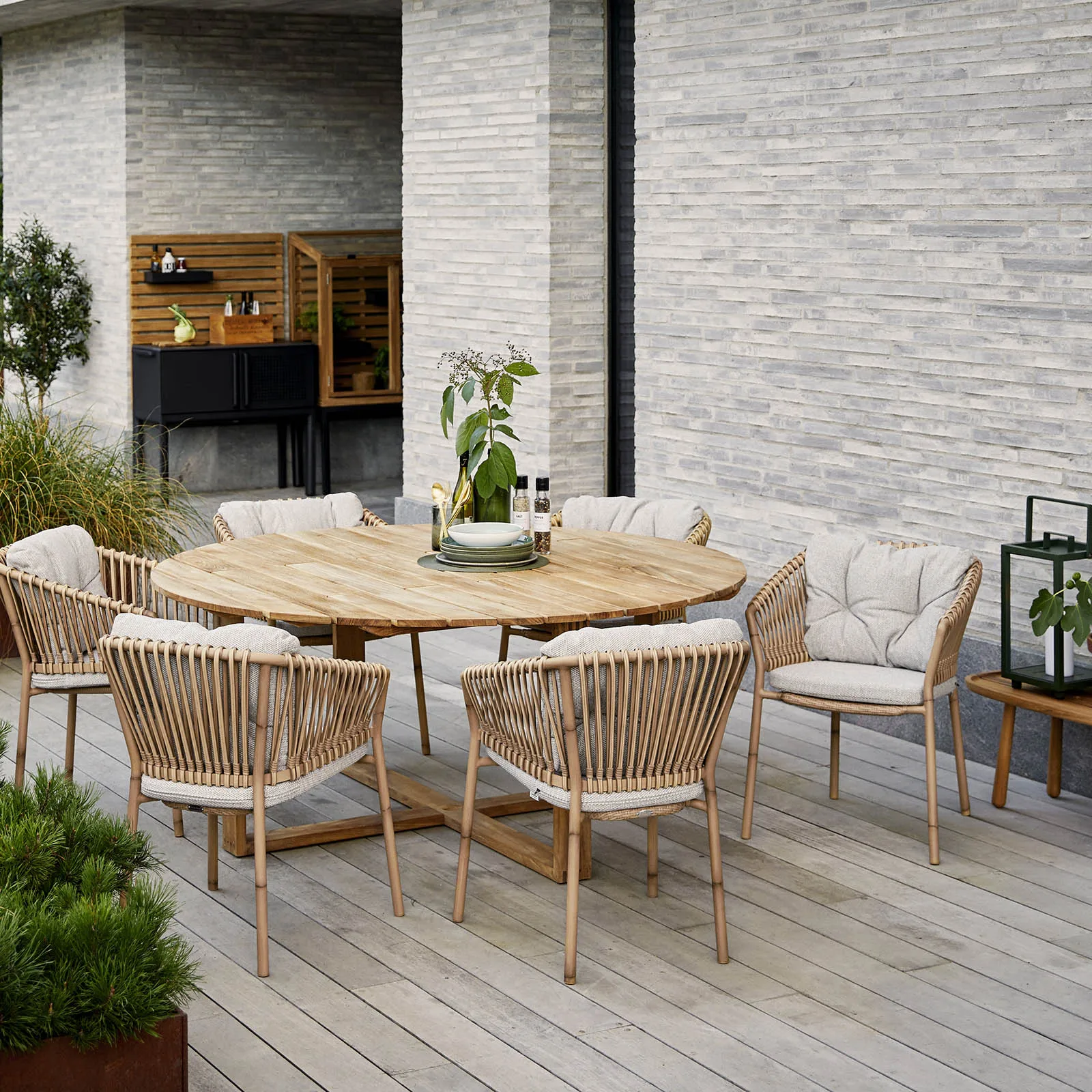 Almofada para cadeira Ocean/Basket/Moments, Wove light brown Cane-line