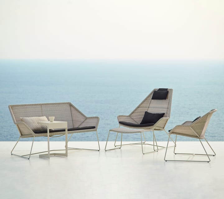 Almofadas Breeze poltrona lounge, encosto alto, Cane-line Natté black Cane-line