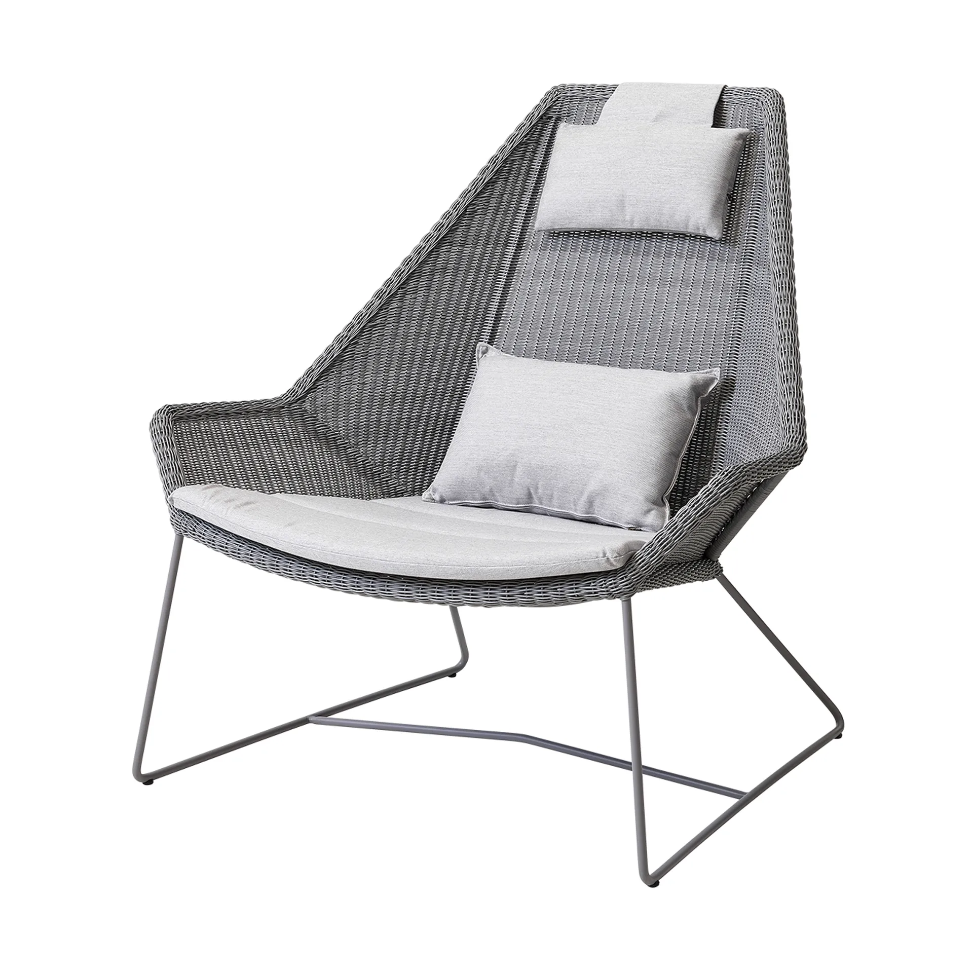 Almofadas Breeze poltrona lounge, encosto alto, Cane-line Natté light grey Cane-line