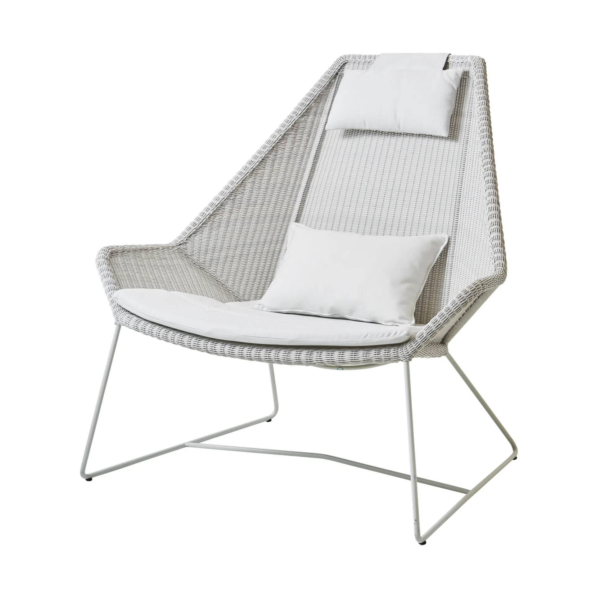 Almofadas Breeze poltrona lounge, encosto alto, Cane-line Natté white Cane-line