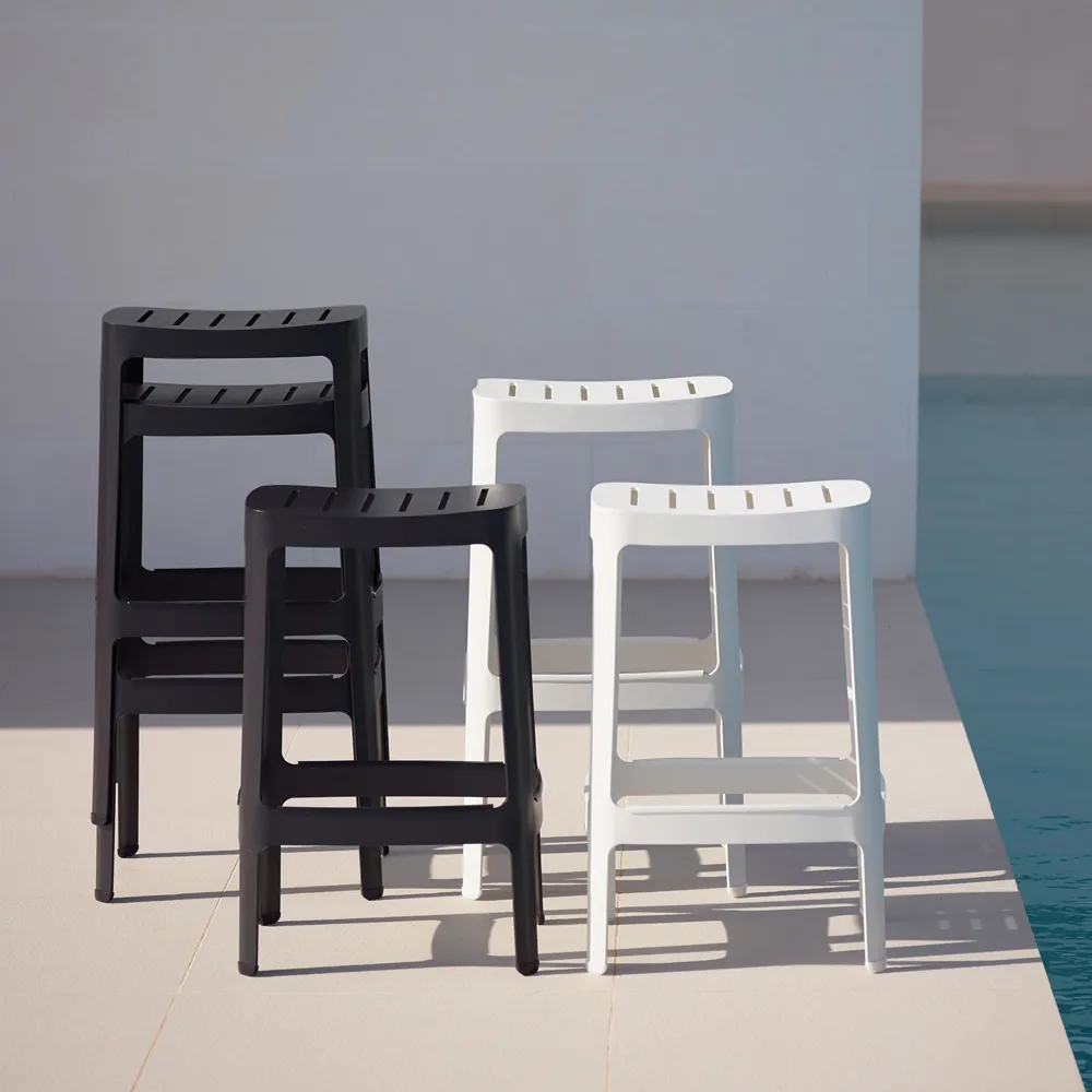 Banco de bar Cut, White Cane-line