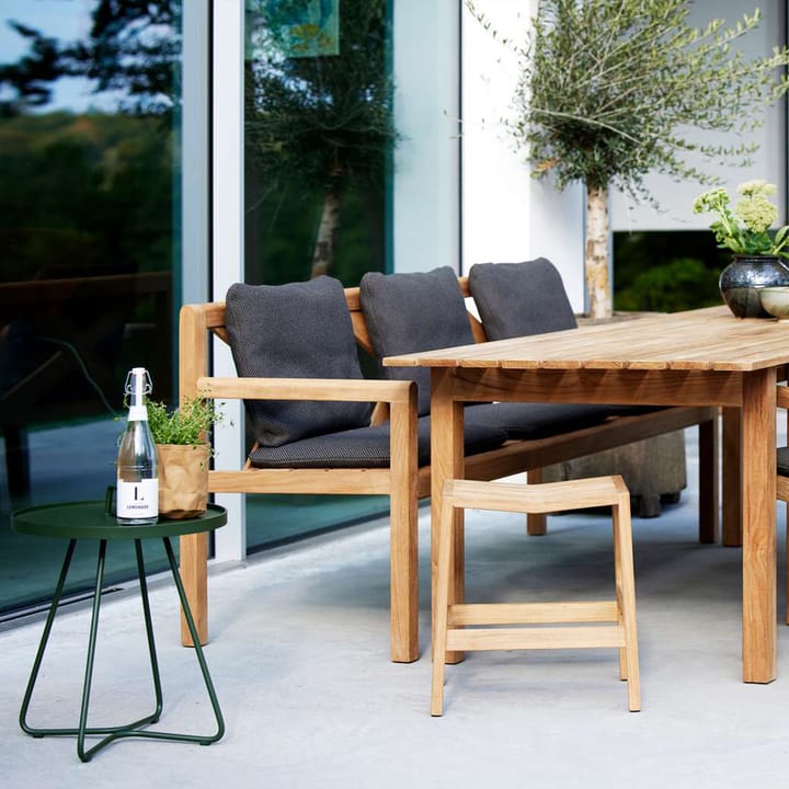 Banco Grace 2 lugares, light grey, teca Cane-line