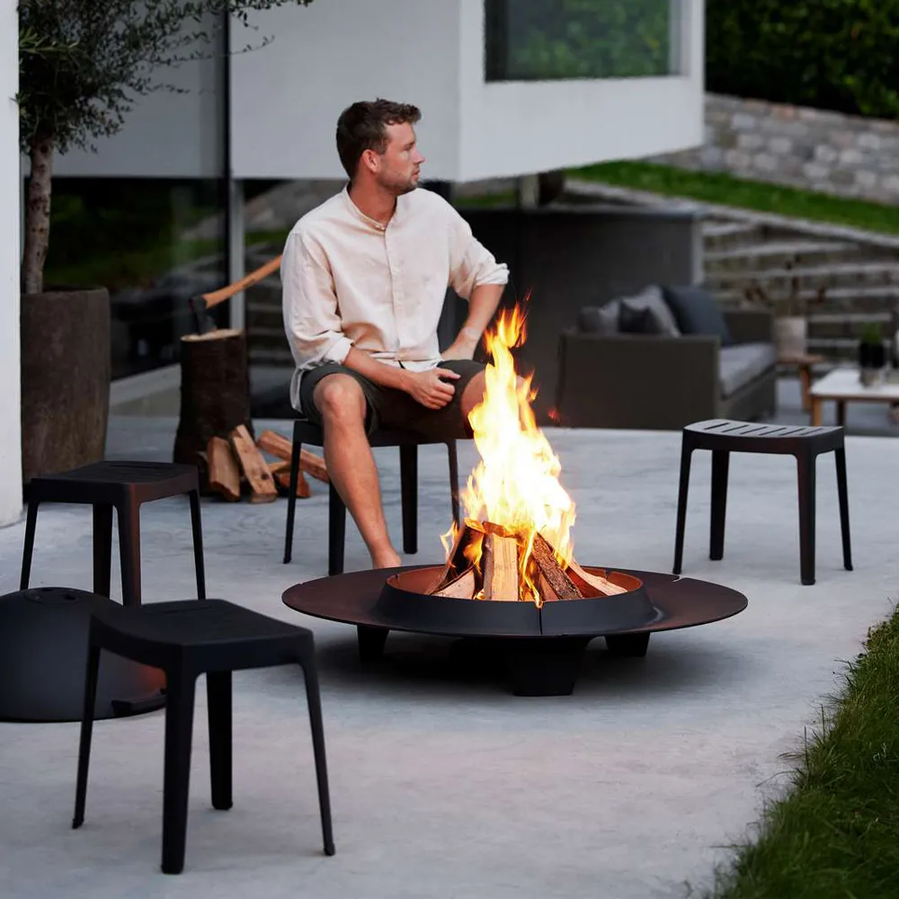 Banqueta Cut, Black, alumínio Cane-line