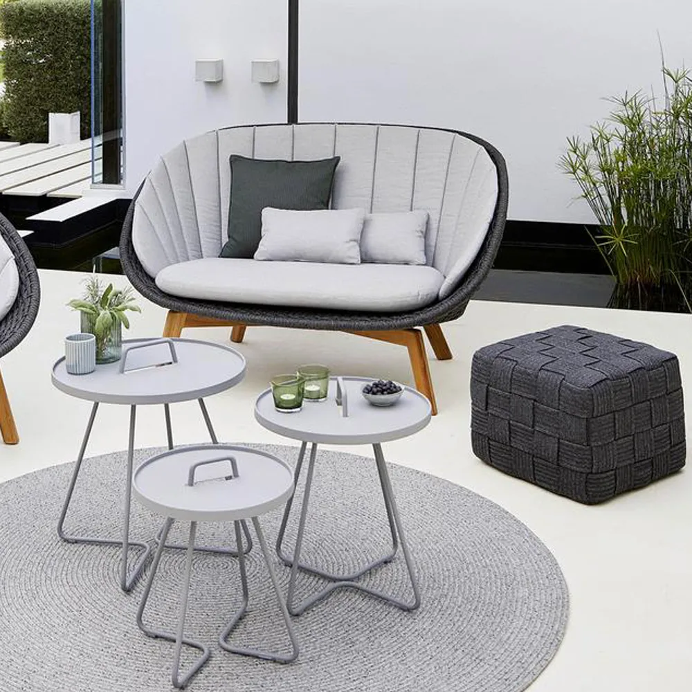 Banquinho Cube, Light grey Cane-line