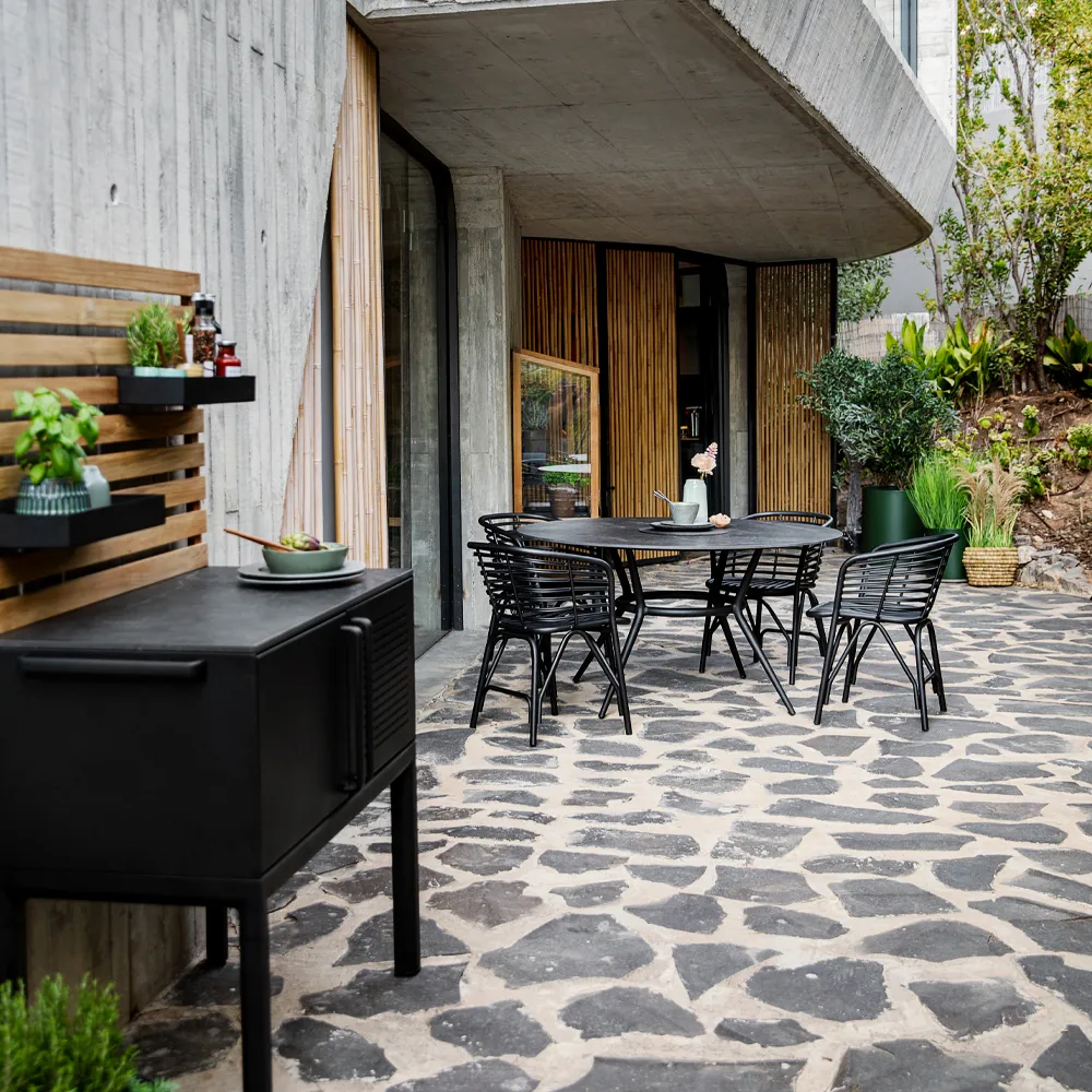 Cadeira de braços Blend, Lava grey Cane-line