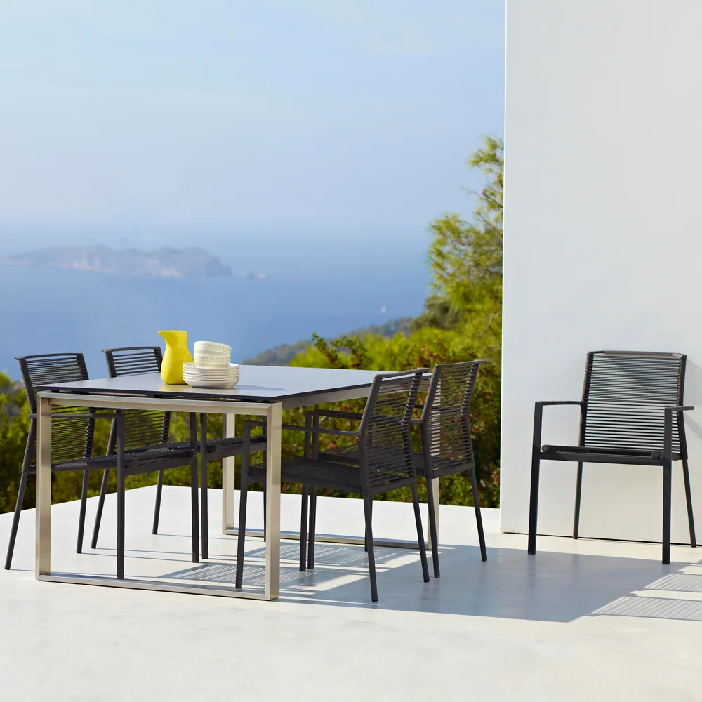 Cadeira de braços Edge, Anthracite Cane-line