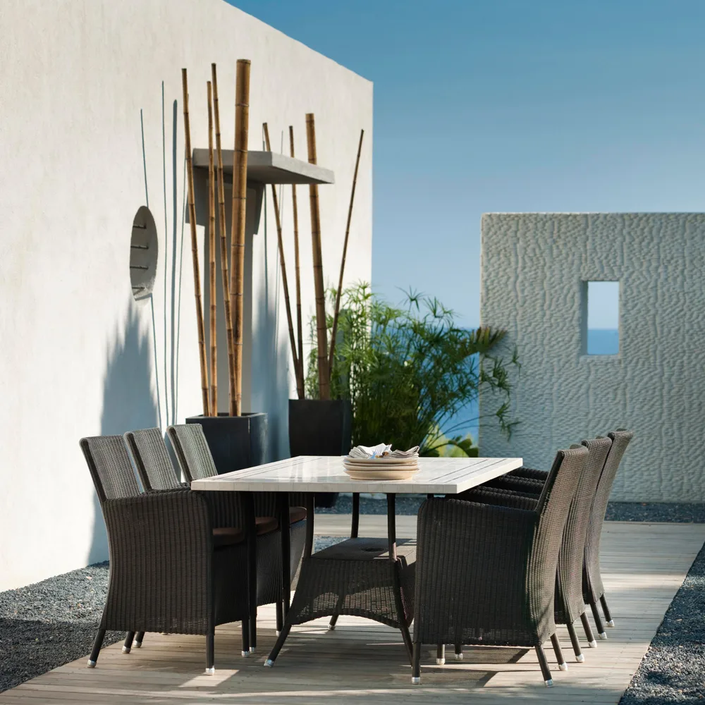 Cadeira de braços Hampsted weave, Black Cane-line