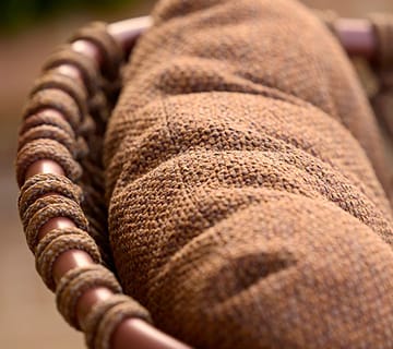 Cadeira de braços Ocean em alumínio - Umber brown (Soft Rope) - Cane-line