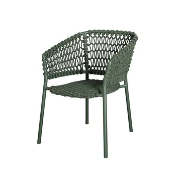 Cadeira de braços Ocean soft rope - Dark green - Cane-line