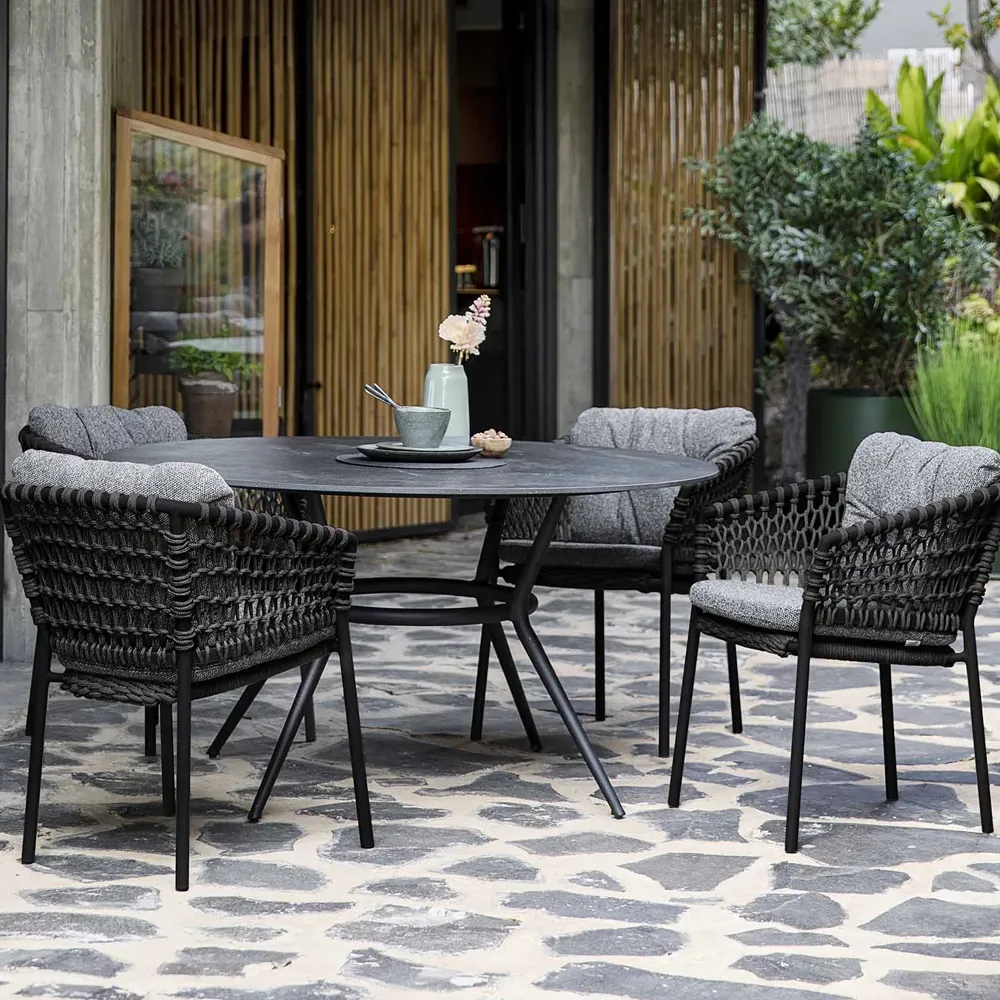 Cadeira de braços Ocean soft rope, Dark grey Cane-line