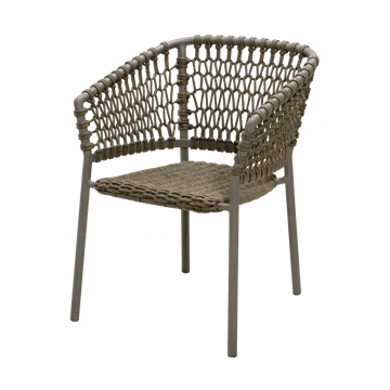 Cadeira de braços Ocean soft rope - Taupe - Cane-line