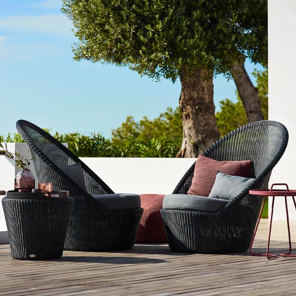 Cadeira de sol Kingston, Graphite Cane-line