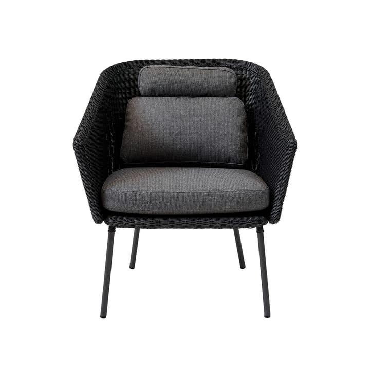 Cadeira Mega - Graphite, incl. almofadas cinzas - Cane-line