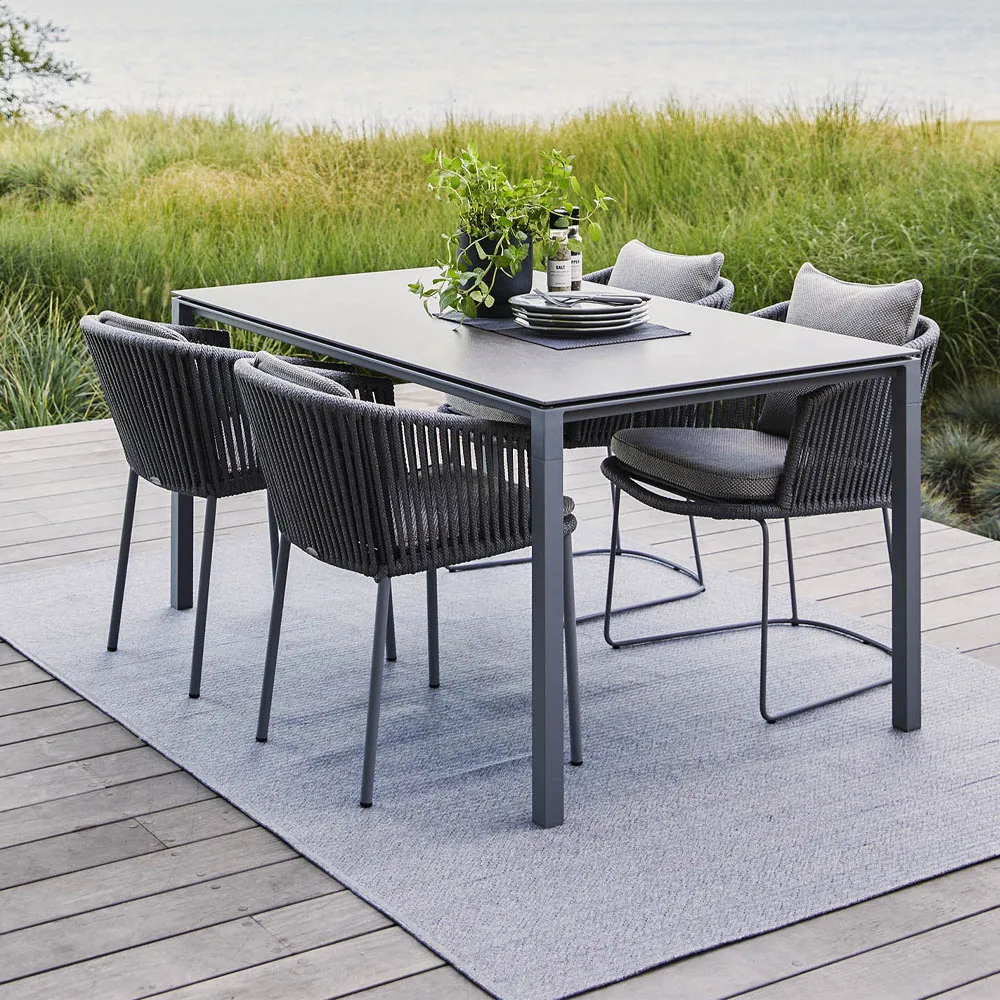 Cadeira Moments, Cane-Line Natté dark green-Cane-Line soft rope Cane-line