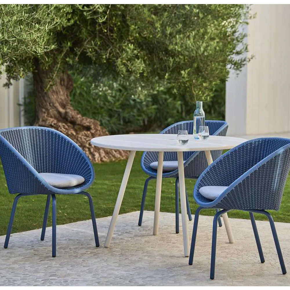 Cadeira Peacock soft rope, Dark grey, teca Cane-line