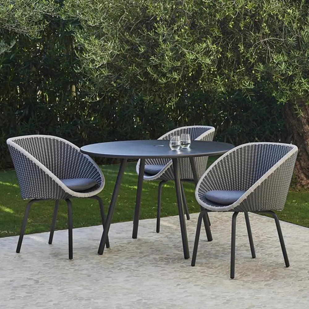 Cadeira Peacock soft rope, Dark grey, teca Cane-line