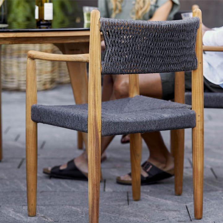 Cadeira Royal, Dark grey, teca Cane-line