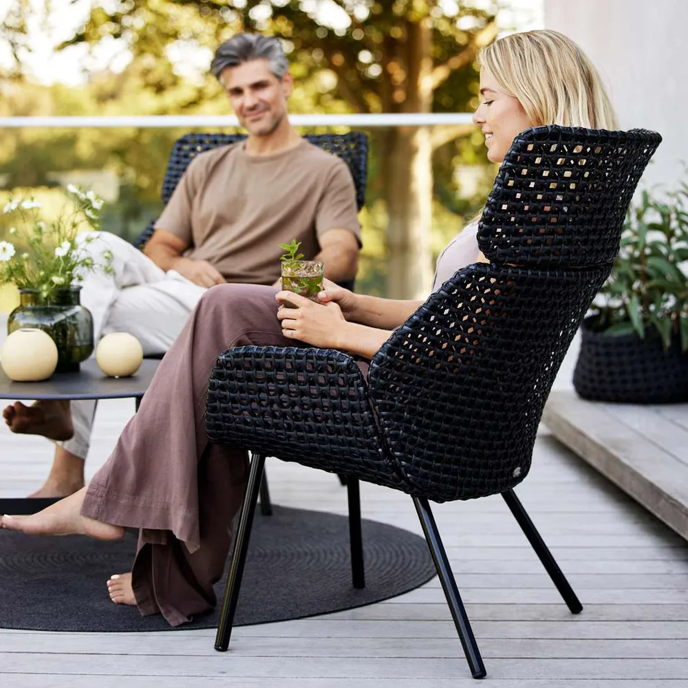 Cadeira Vibe Highback, Black Cane-line