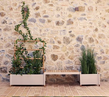 Caixa de flores Sticks 57x103 cm - Sand - Cane-line