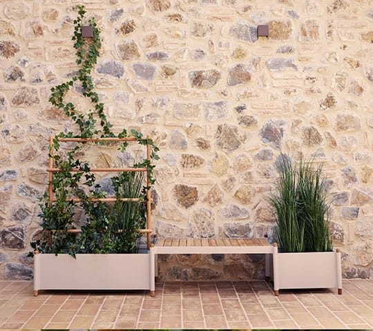 Caixa de flores Sticks 57x103 cm, Sand Cane-line
