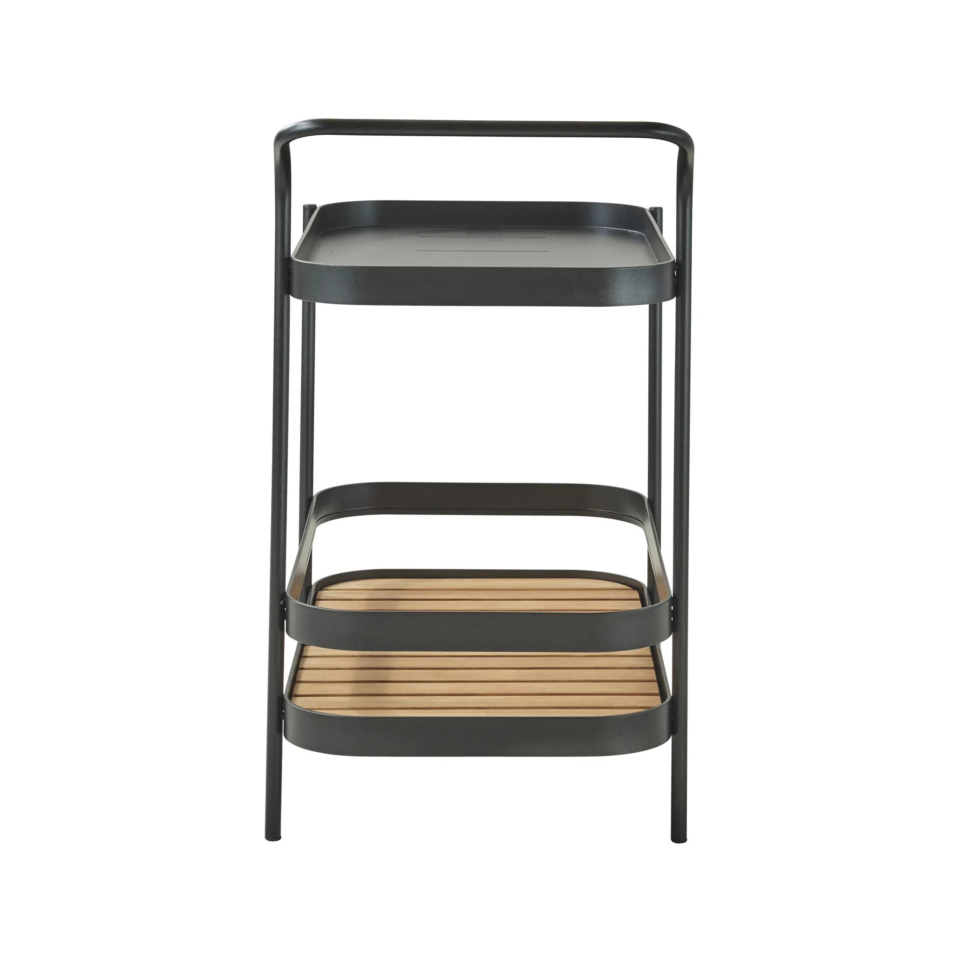 Carrinho de serviço Roll, Light grey, incl. tampo de mesa em teca Cane-line