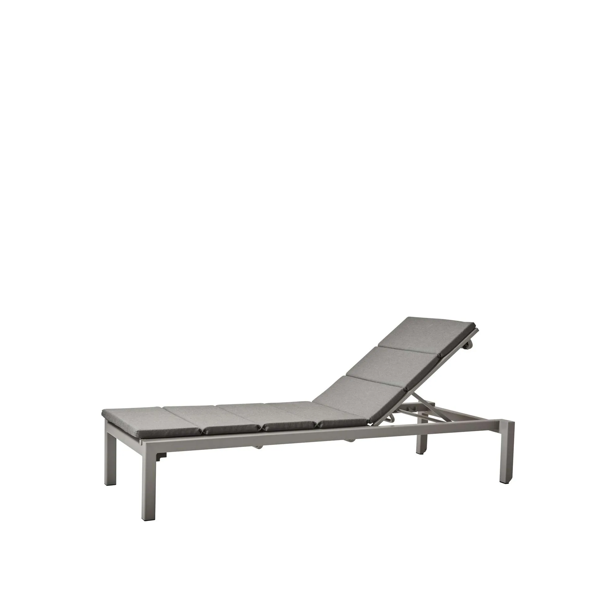 Espreguiçadeira Relax, Sunbrella Natté light grey, incl. almofada cinza Cane-line