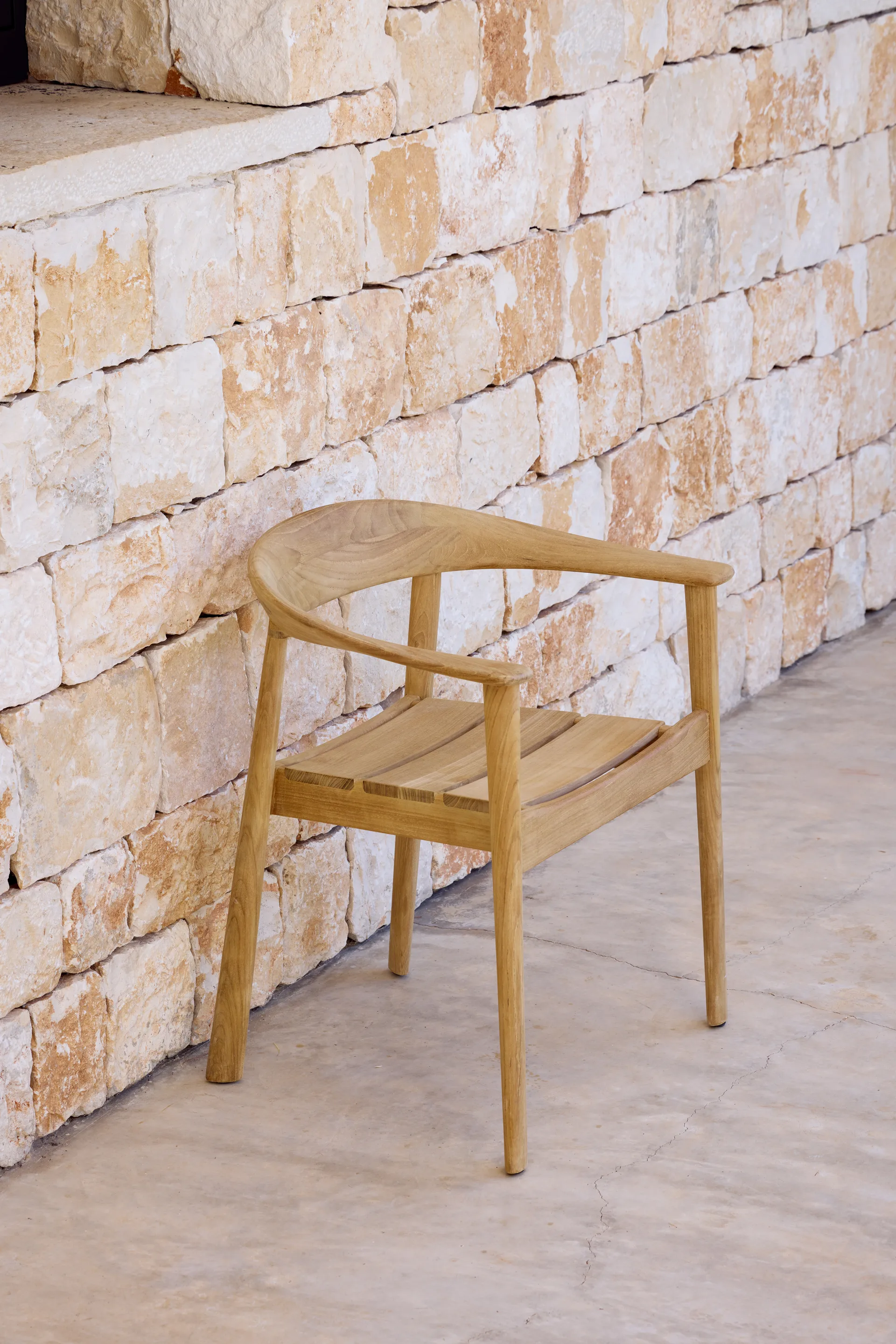 Majestic cadeira de braços, Teca Cane-line