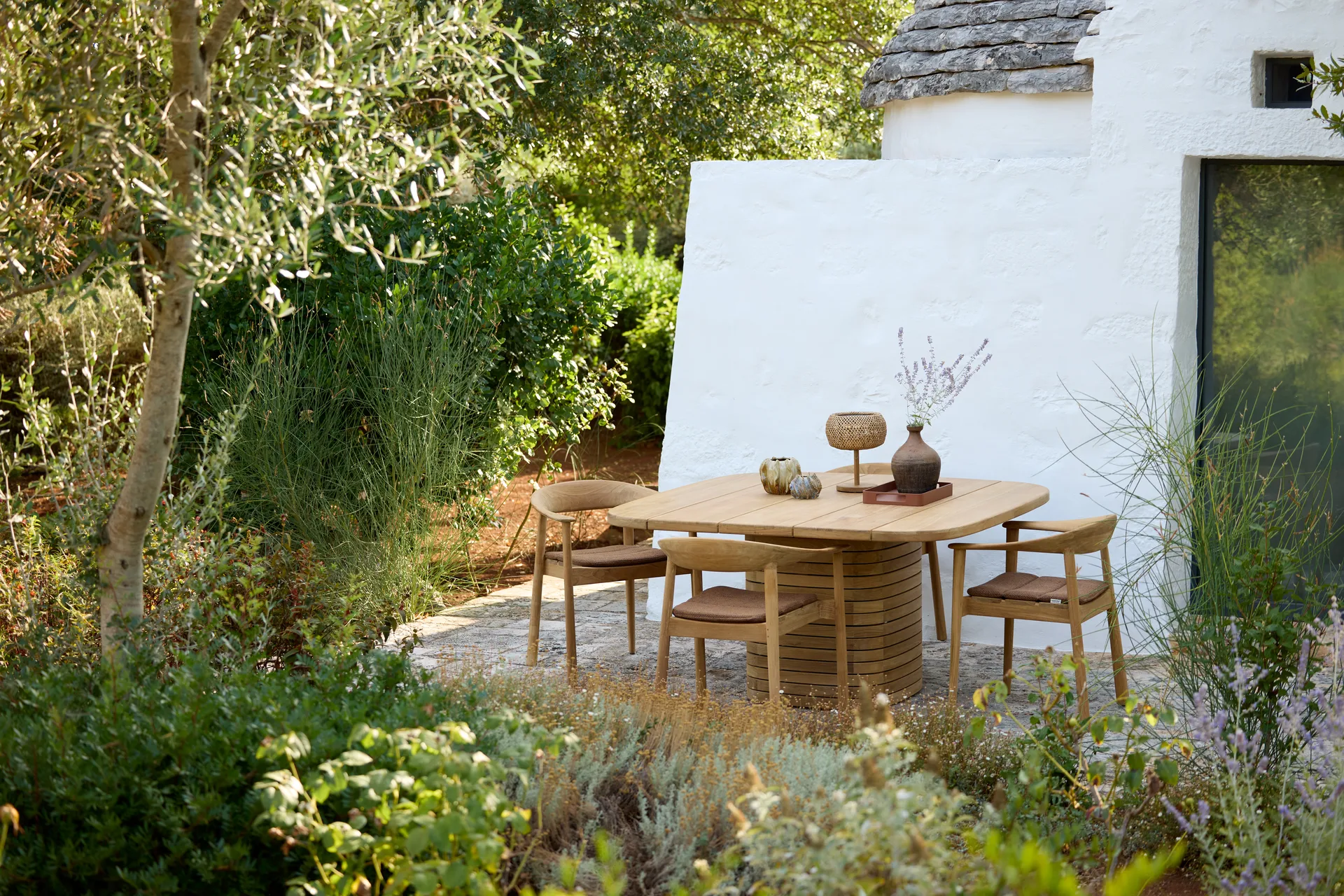 Majestic cadeira de braços, Teca Cane-line