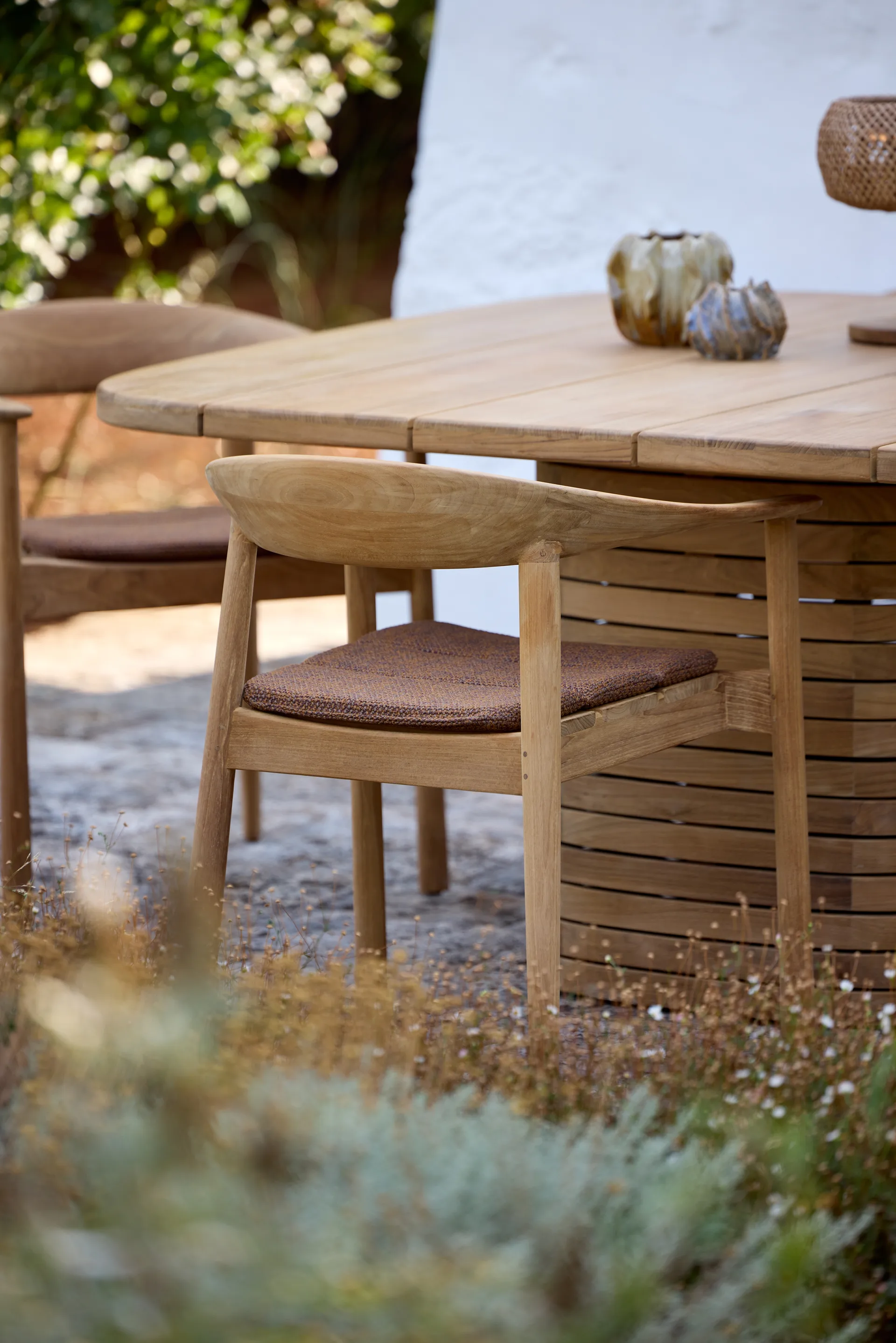 Majestic cadeira de braços, Teca Cane-line