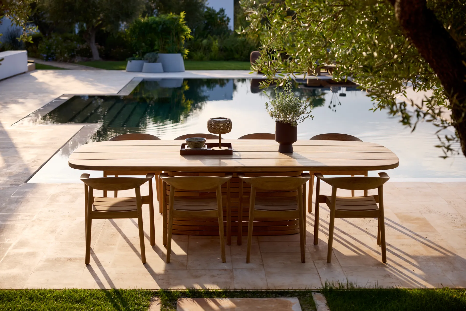 Majestic cadeira de braços, Teca Cane-line