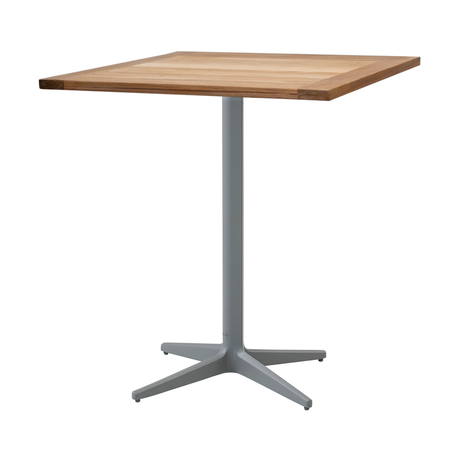Mesa de café Drop teca 72x72 cm, Suporte light grey Cane-line