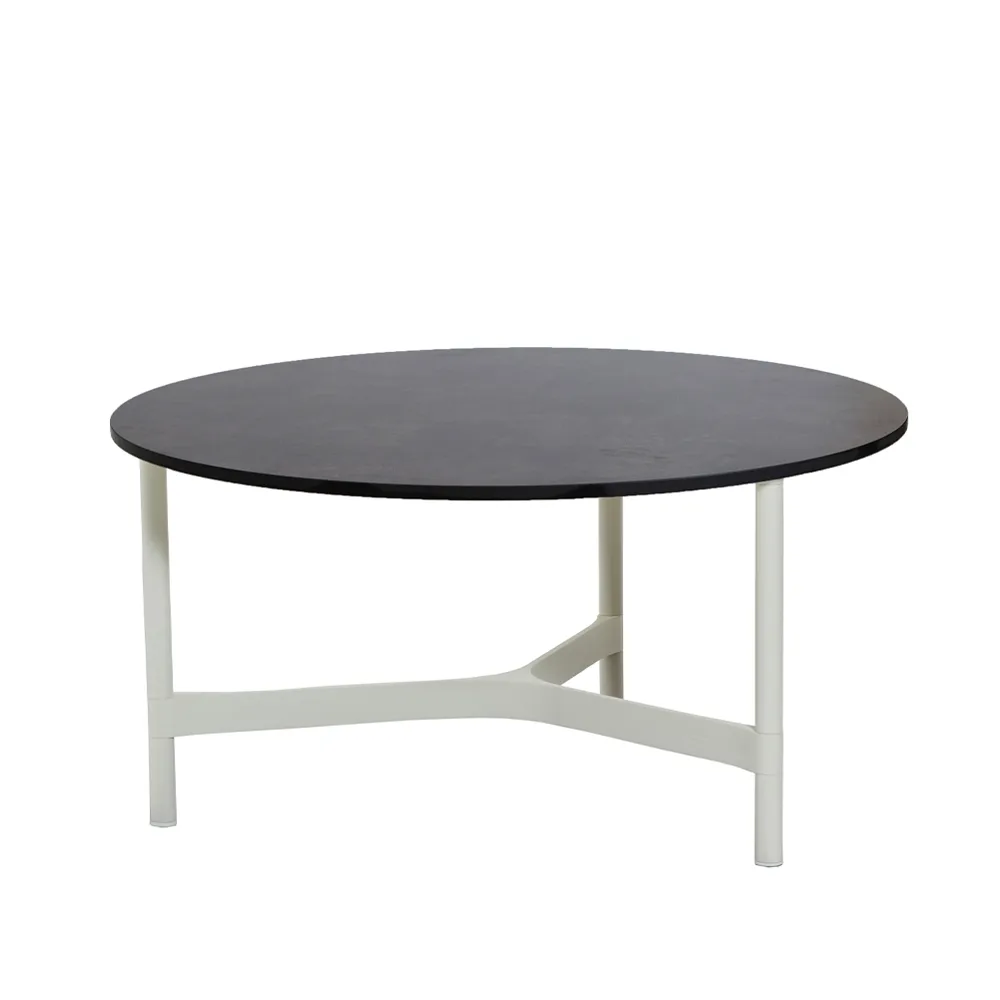 Mesa de centro Twist large Ø90 cm, Dark grey-white Cane-line